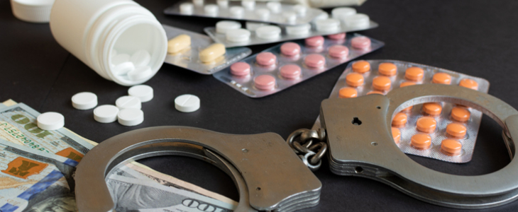 drugs and handcuffs